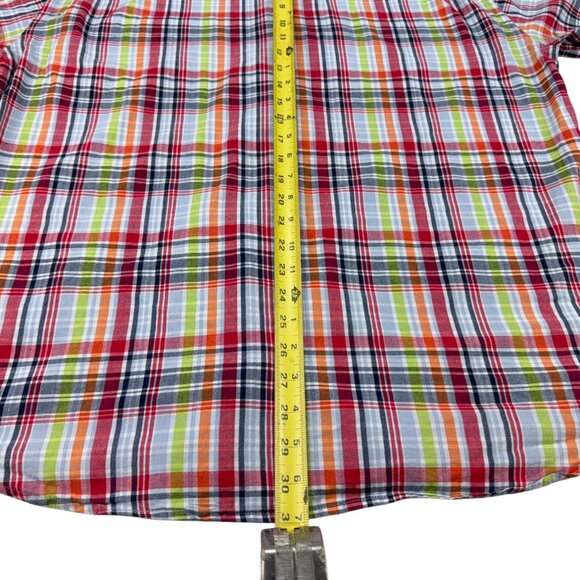 Viyella Mens XL Cotton Oxford Check Classic Fit Short Sleeve Button Up - Picture 5 of 7